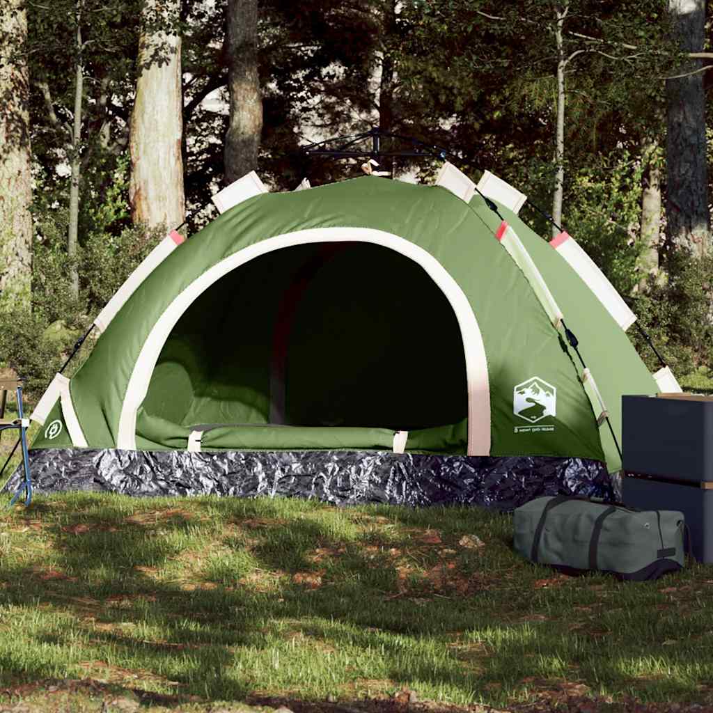 Tente de camping 2 personnes vert libération rapide Tentes vidaXL