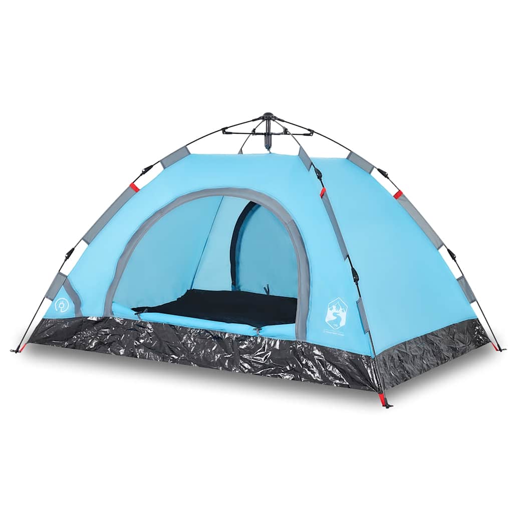Tente de camping 3 personnes bleu libération rapide Tentes vidaXL