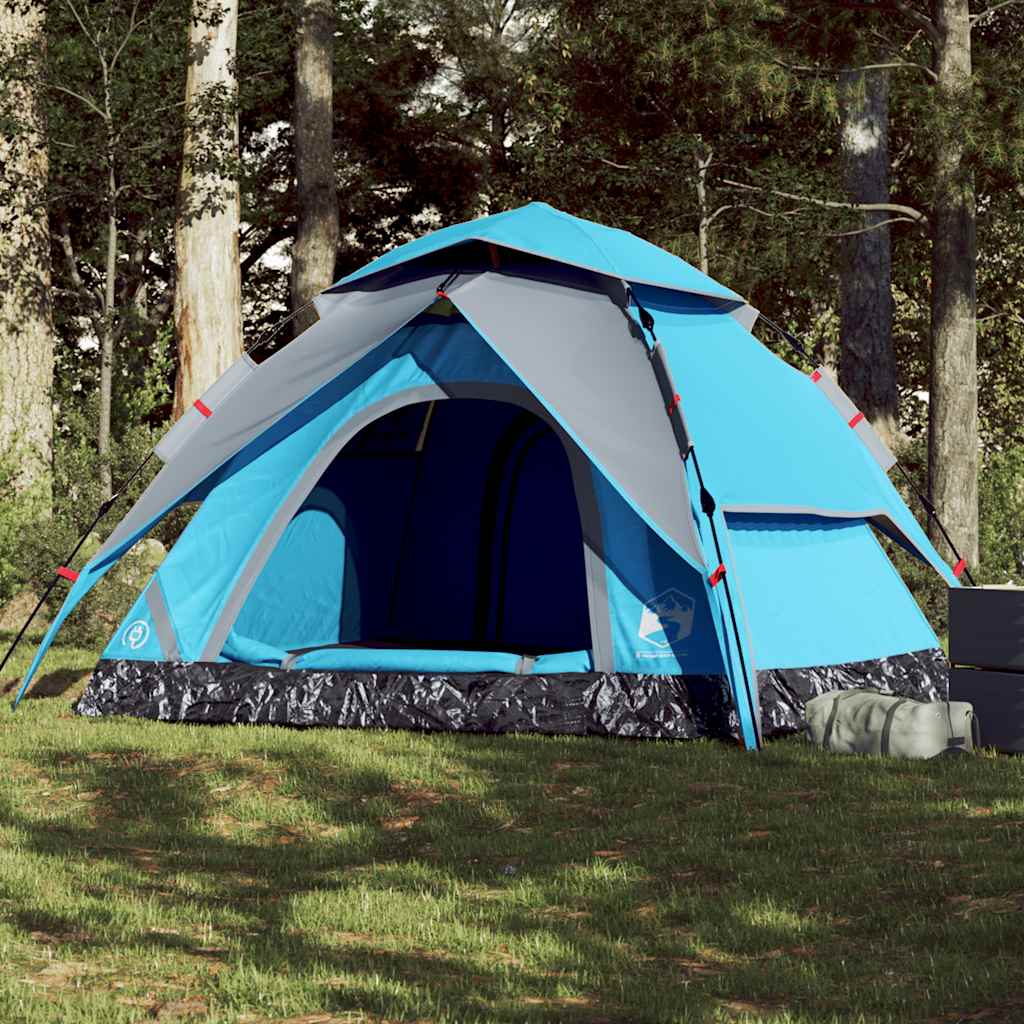 Tente de camping à dôme 5 personnes bleu libération rapide Tentes vidaXL