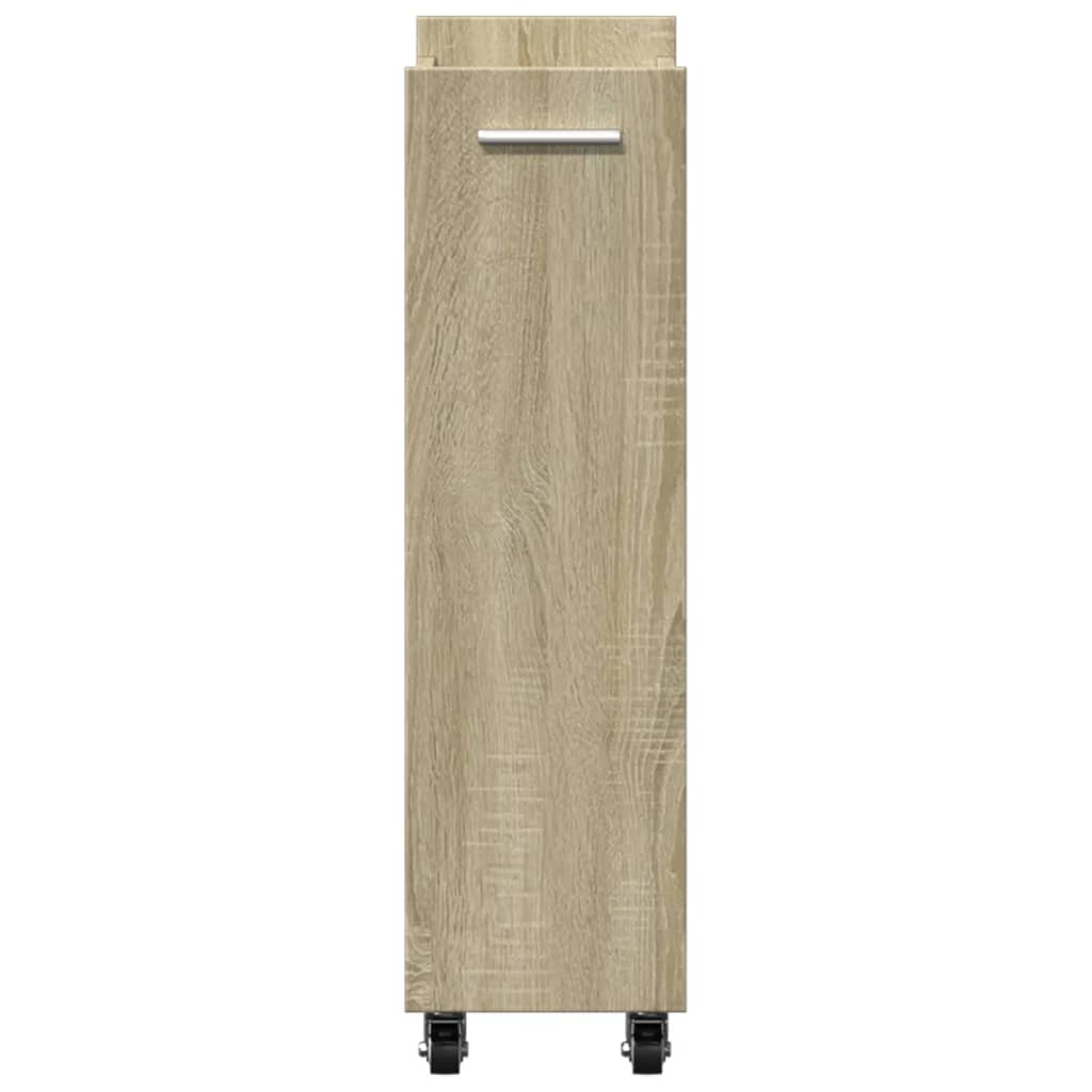 Armoire avec roues chêne sonoma 60x22x79 cm bois d'ingénierie