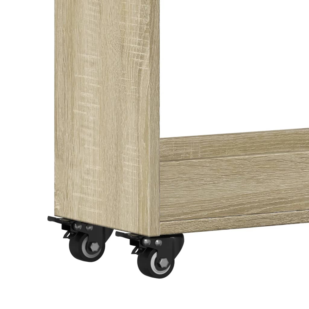 Armoire avec roues chêne sonoma 60x22x79 cm bois d'ingénierie