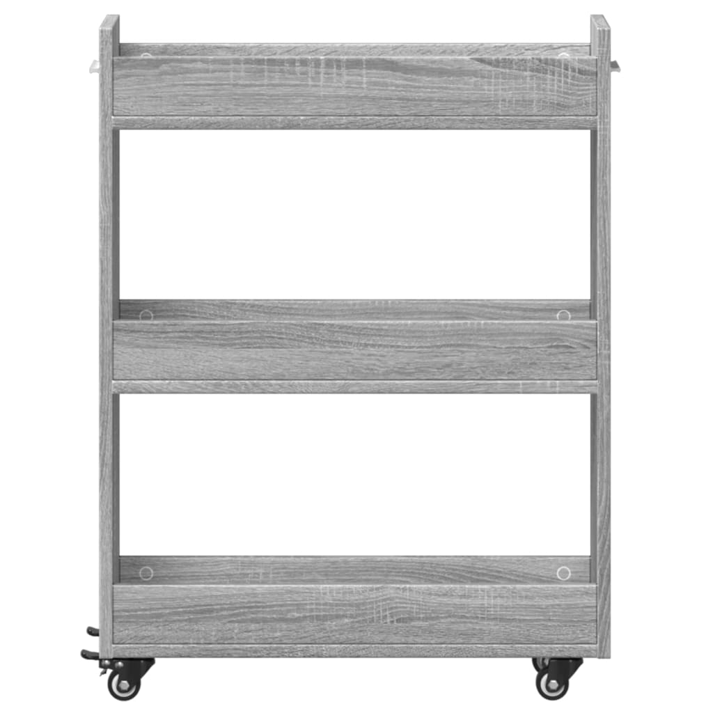 Armoire avec roues sonoma gris 60x22x79 cm bois d'ingénierie