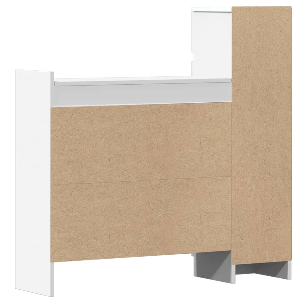 Armoire à chaussures blanc 100,5x28x100 cm bois d'ingénierie - XIOS