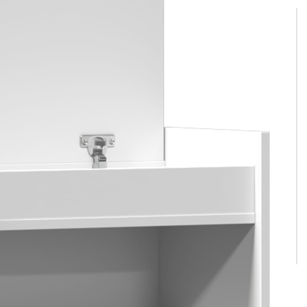 Armoire à chaussures blanc 100,5x28x100 cm bois d'ingénierie - XIOS