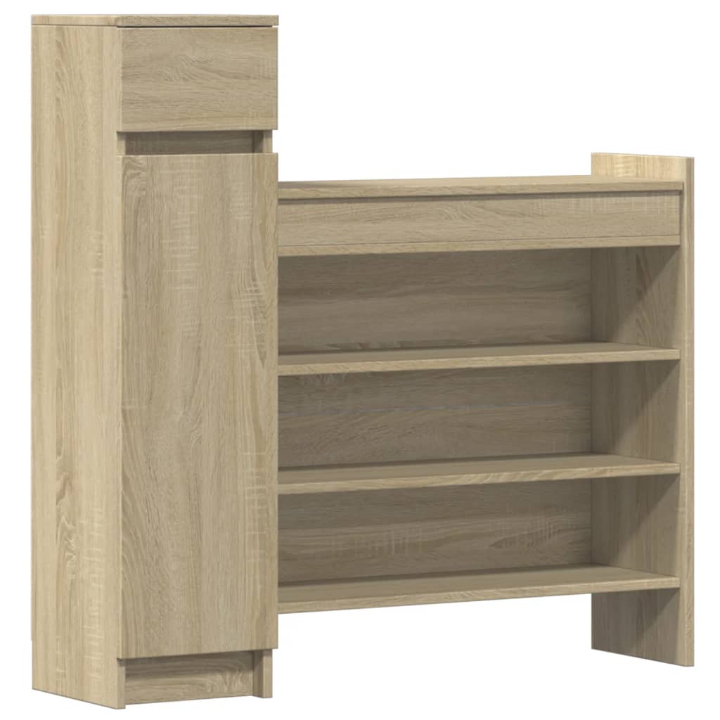Armoire à chaussures chêne sonoma bois d'ingénierie - XIOS
