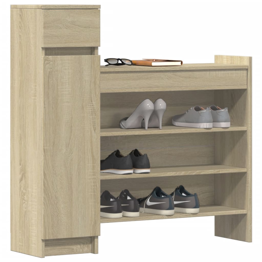 Armoire à chaussures chêne sonoma bois d'ingénierie - XIOS