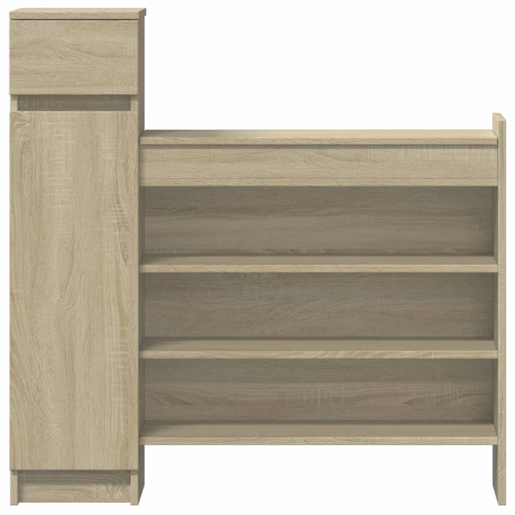 Armoire à chaussures chêne sonoma bois d'ingénierie - XIOS