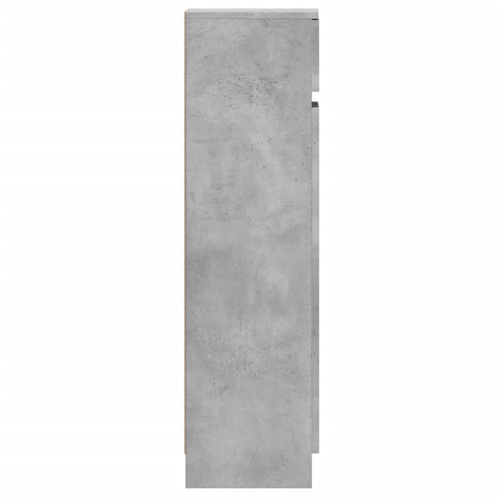 Armoire à chaussures gris béton bois d'ingénierie - XIOS