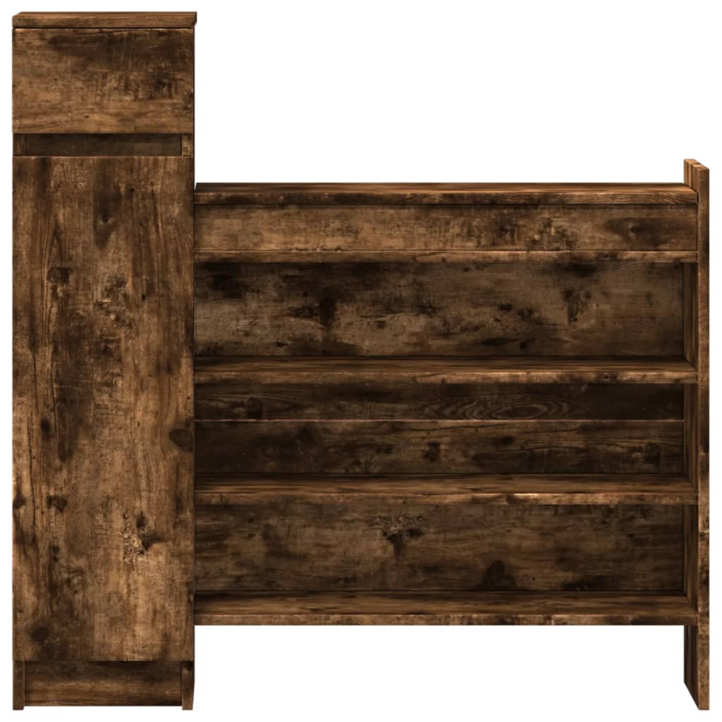 Armoire à chaussures chêne fumé bois d'ingénierie - XIOS