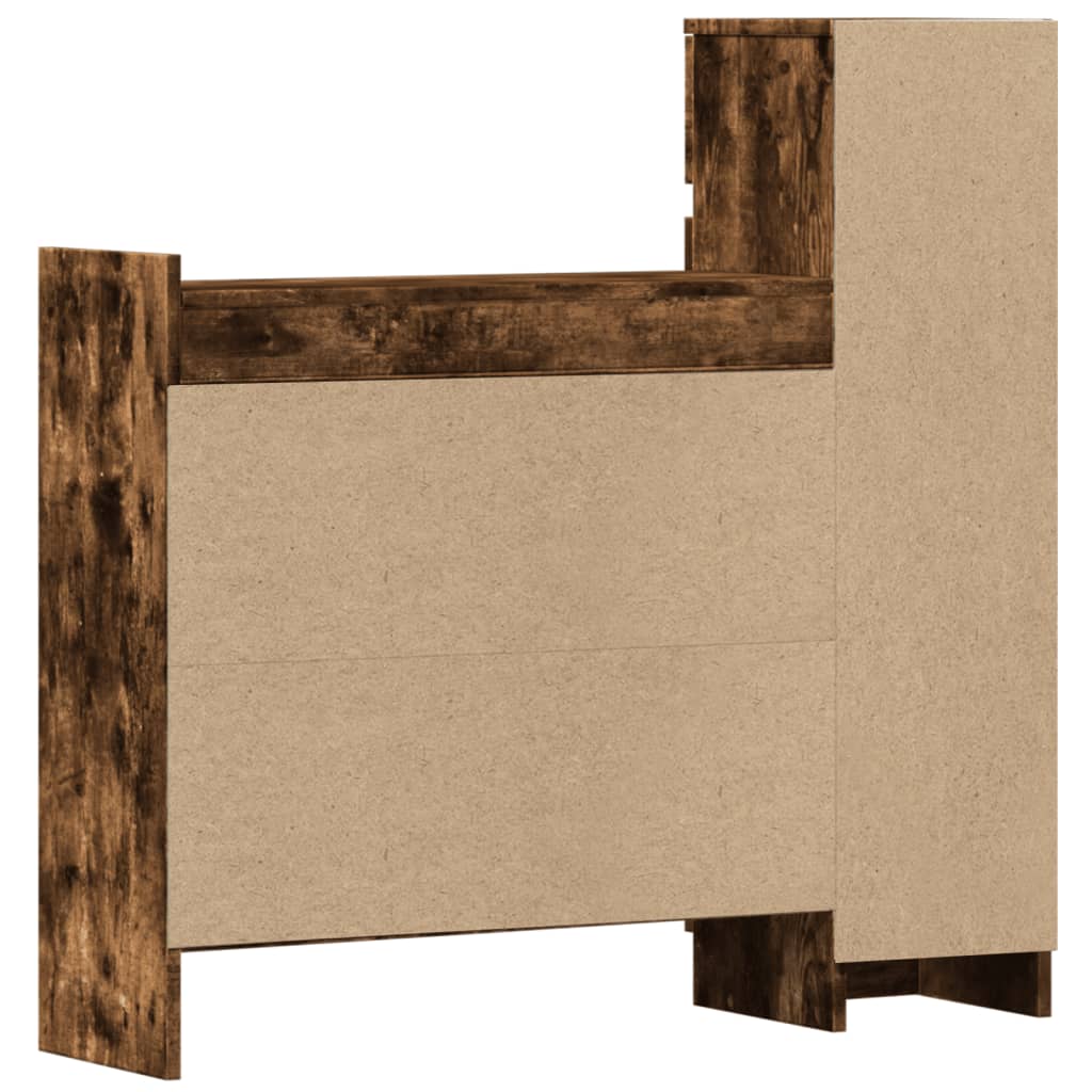 Armoire à chaussures chêne fumé bois d'ingénierie - XIOS