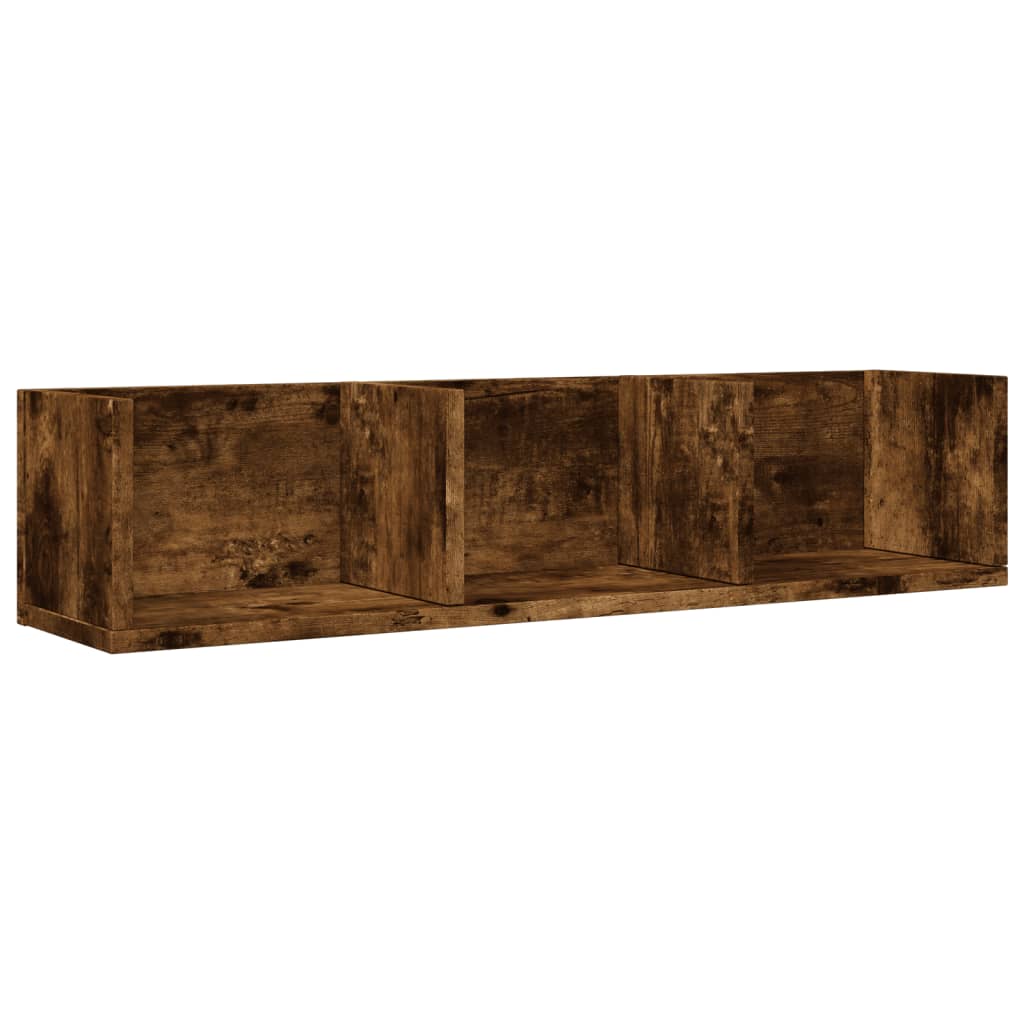 Armoire murale chêne fumé 75x18x16,5 cm bois d'ingénierie - XIOS