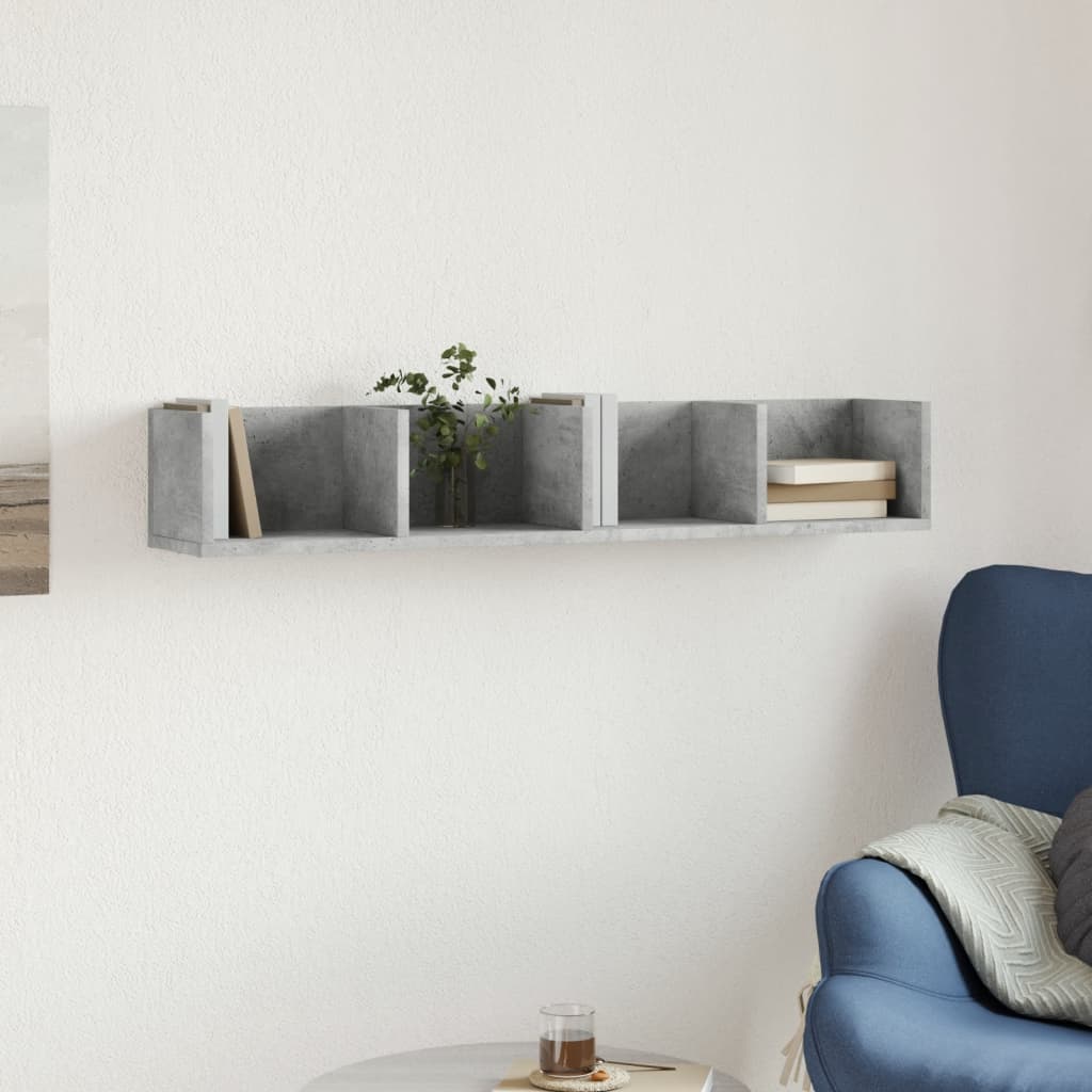 Armoire murale gris béton 99x18x16,5 cm bois d'ingénierie - XIOS