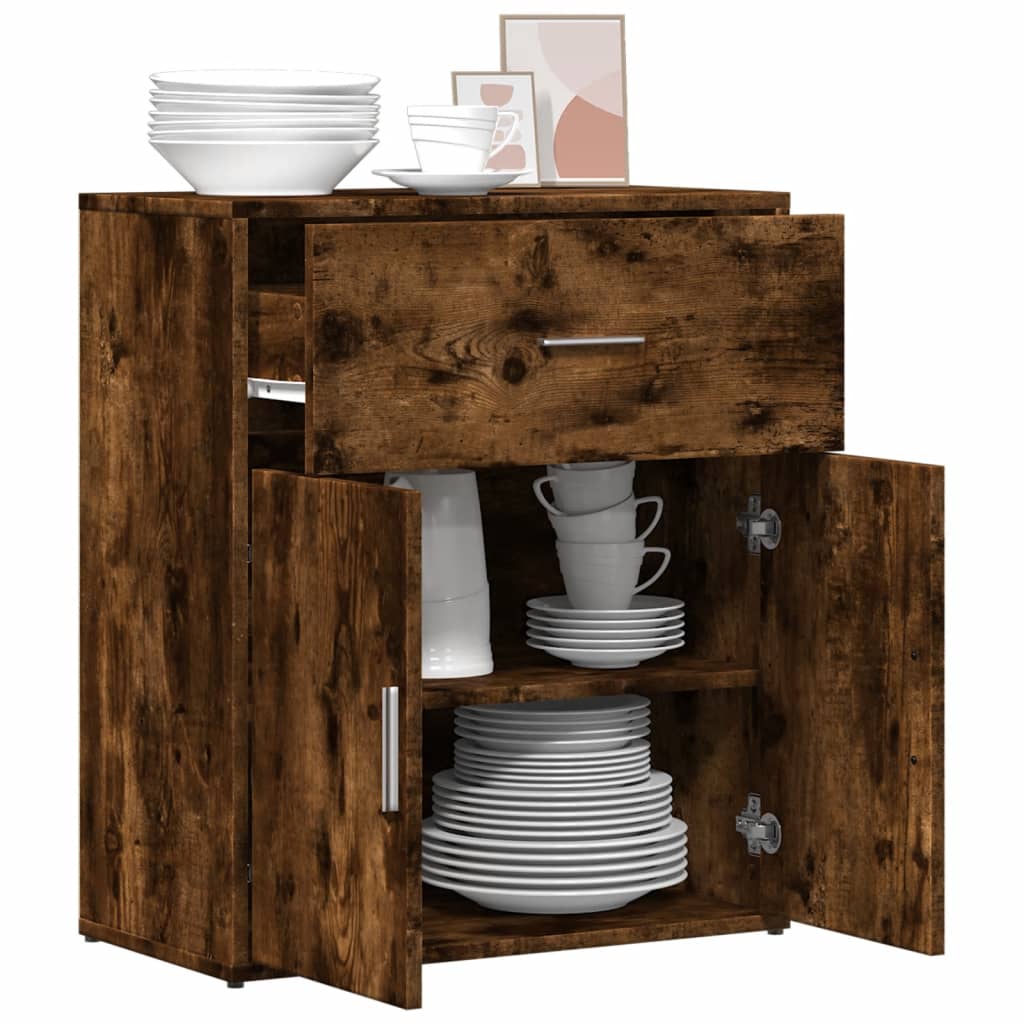 Buffet chêne fumé 60x31x70 cm bois d'ingénierie - XIOS