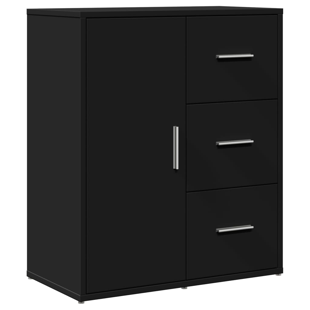 Buffet noir 60x31x70 cm bois d'ingénierie - XIOS