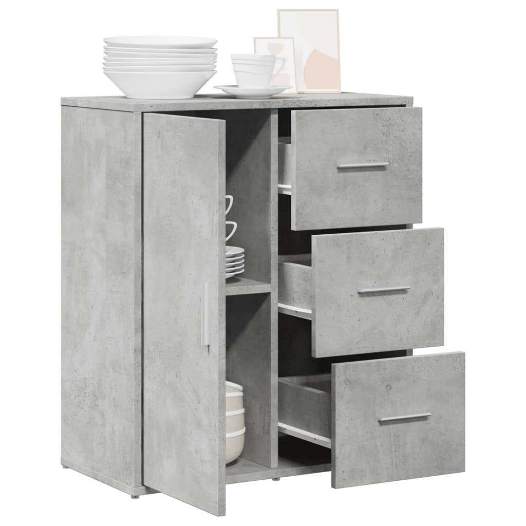 Buffet gris béton 60x31x70 cm bois d'ingénierie - XIOS