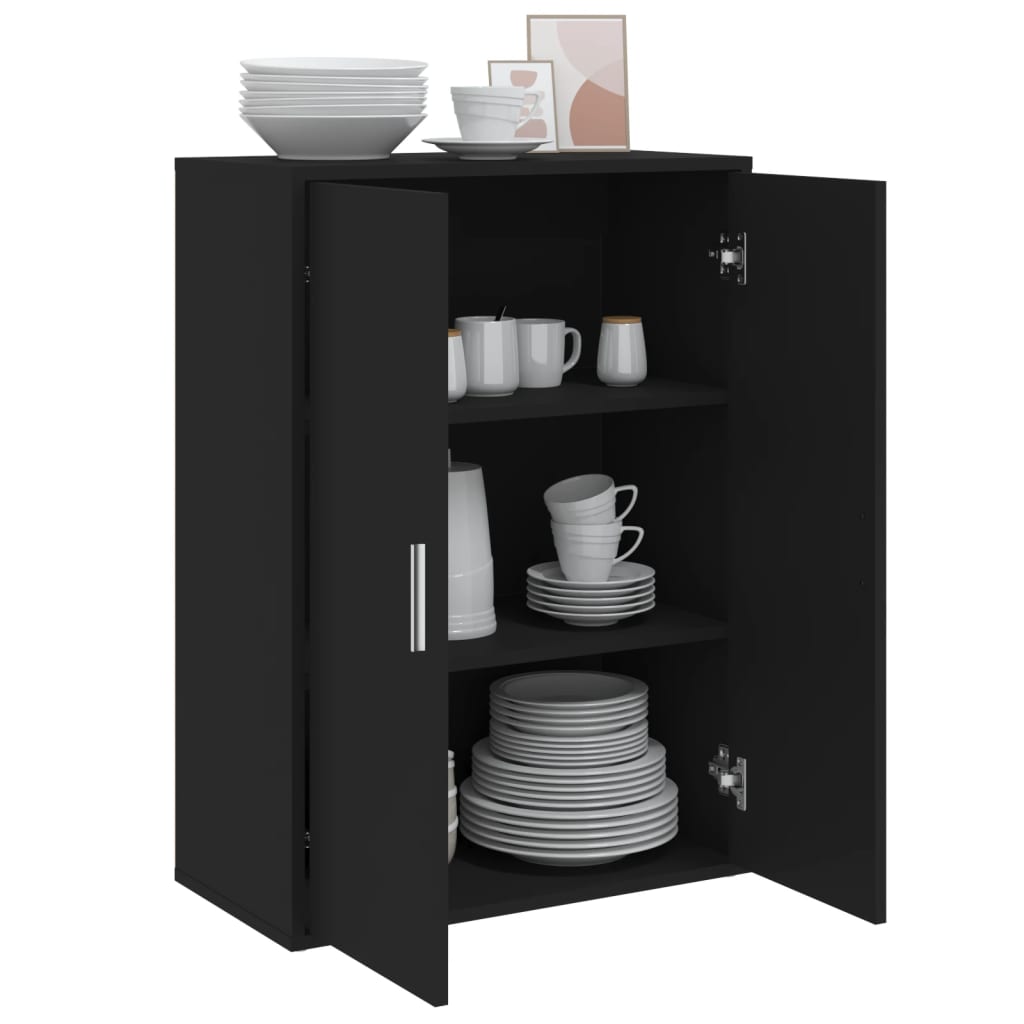 Buffet noir 60x31x84 cm bois d'ingénierie - XIOS