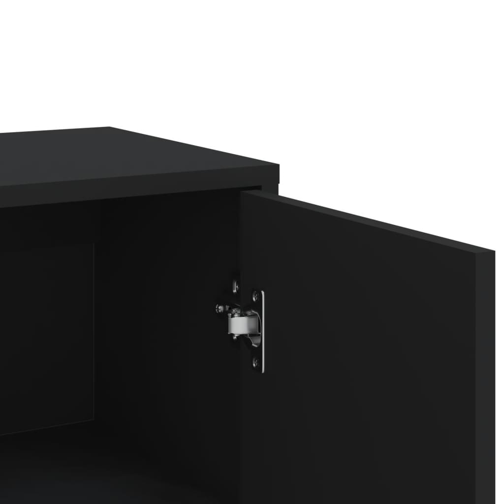 Buffet noir 60x31x84 cm bois d'ingénierie - XIOS