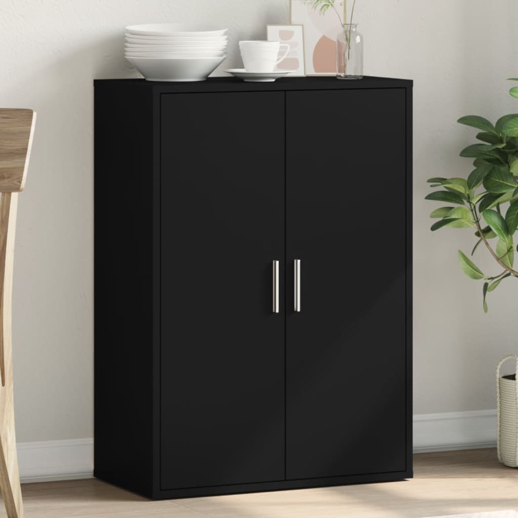 Buffet noir 60x31x84 cm bois d'ingénierie - XIOS