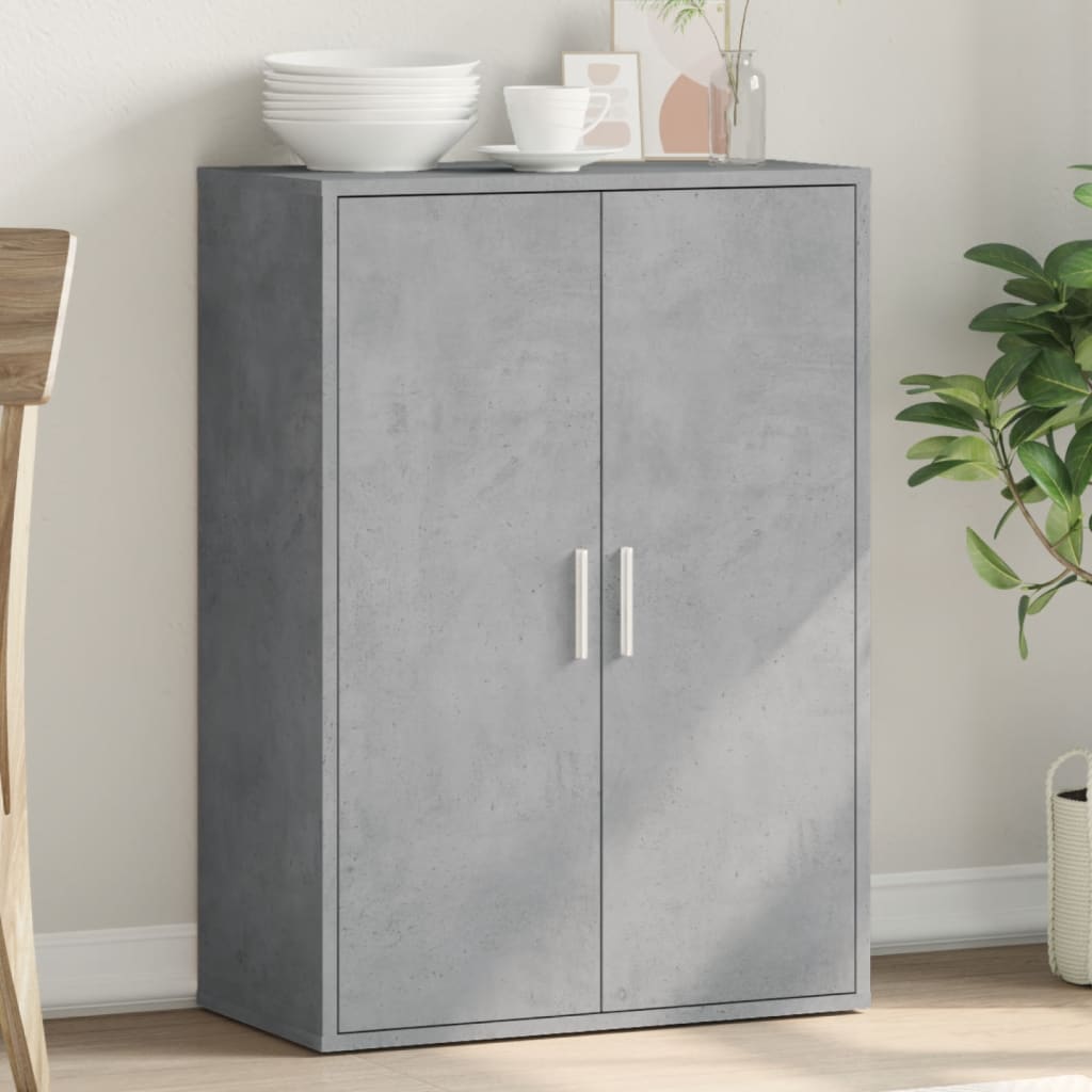 Buffet gris béton 60x31x84 cm bois d'ingénierie - XIOS