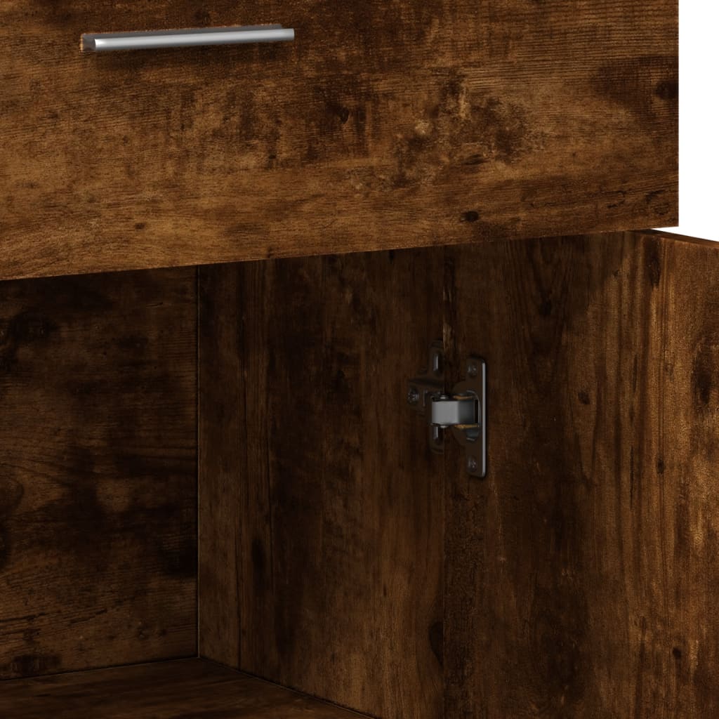 Buffet chêne fumé 60x30x84 cm bois d'ingénierie - XIOS