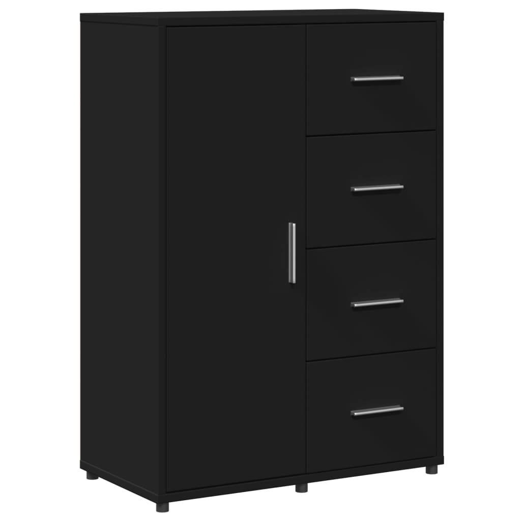 Buffet noir 60x31x84 cm bois d'ingénierie - XIOS