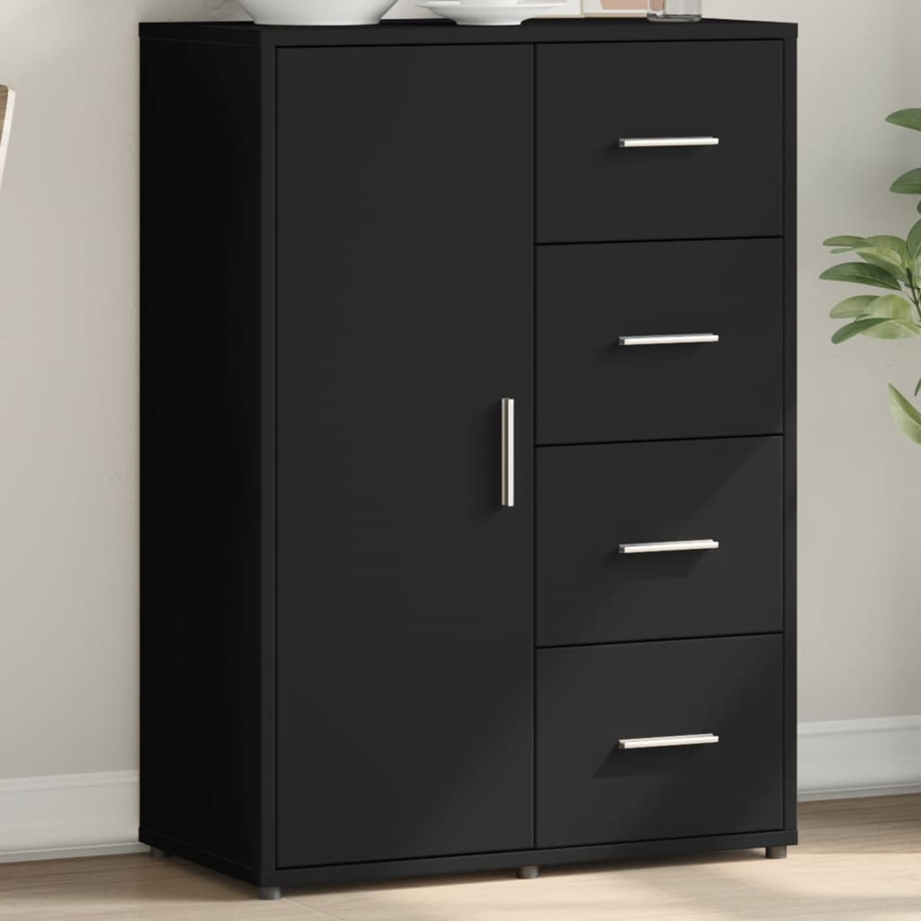 Buffet noir 60x31x84 cm bois d'ingénierie - XIOS