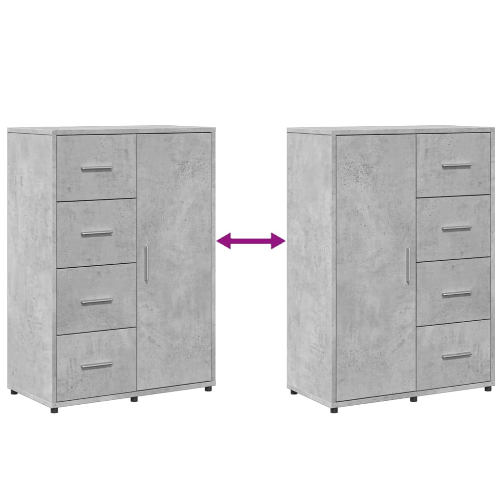 Buffet gris béton 60x31x84 cm bois d'ingénierie - XIOS