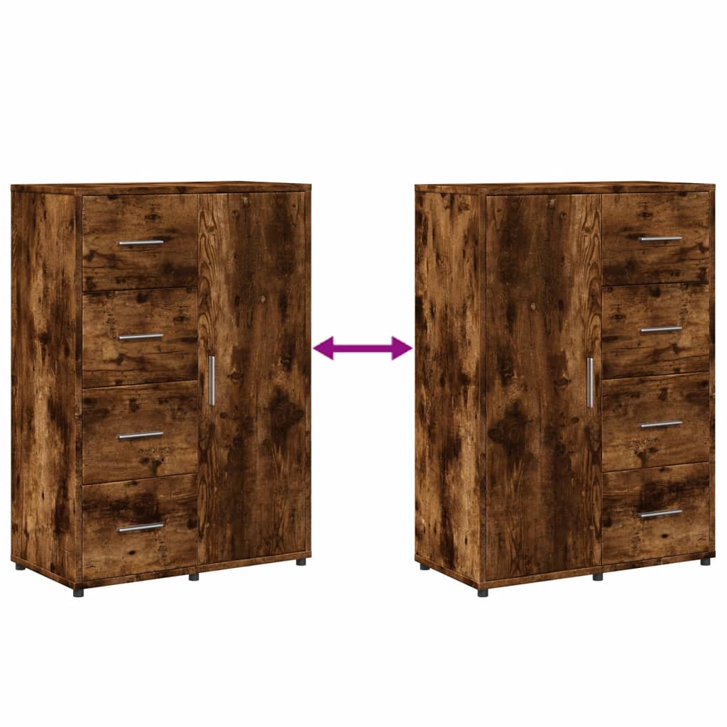 Buffet chêne fumé 60x31x84 cm bois d'ingénierie - XIOS