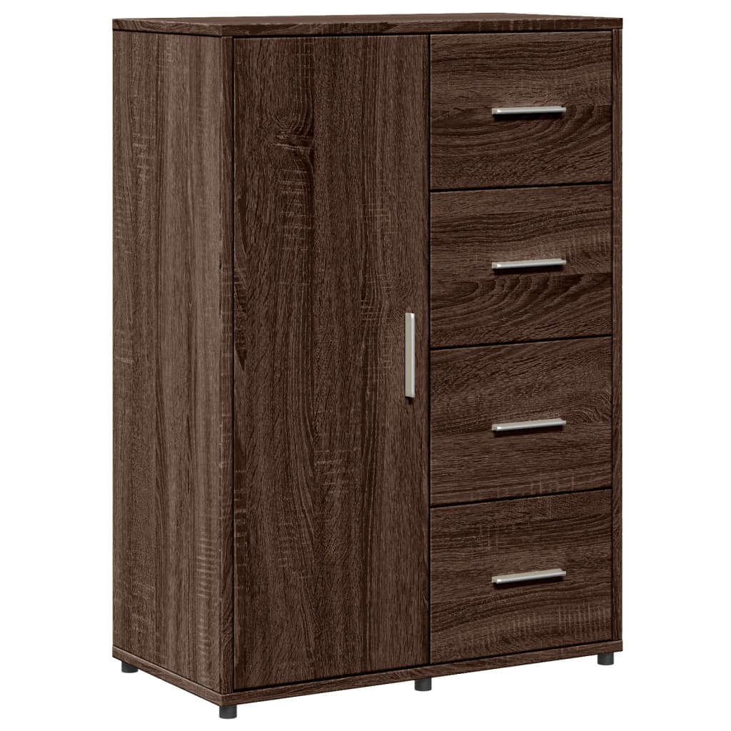 Buffet chêne marron 60x31x84 cm bois d'ingénierie - XIOS