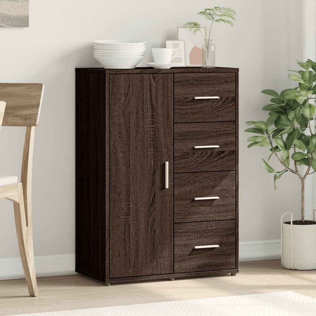 Buffet chêne marron 60x31x84 cm bois d'ingénierie - XIOS
