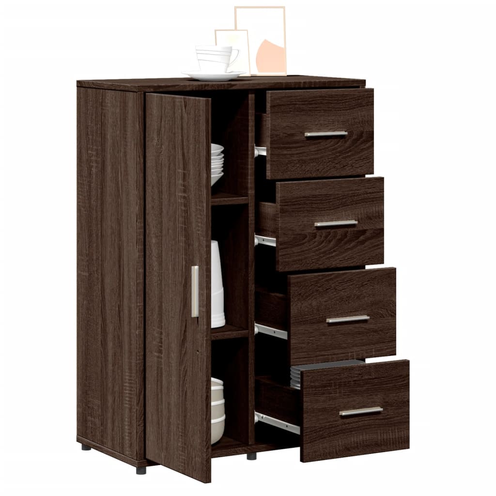 Buffet chêne marron 60x31x84 cm bois d'ingénierie - XIOS