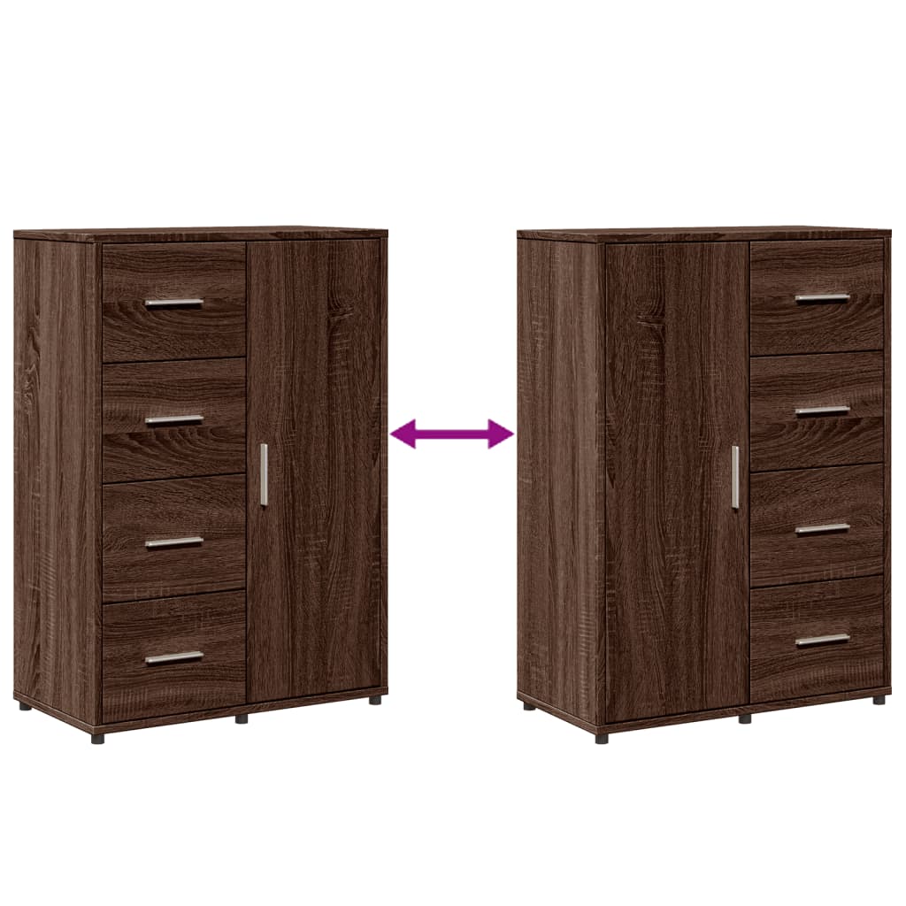 Buffet chêne marron 60x31x84 cm bois d'ingénierie - XIOS