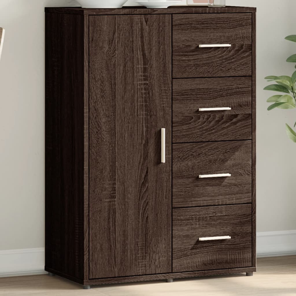 Buffet chêne marron 60x31x84 cm bois d'ingénierie - XIOS