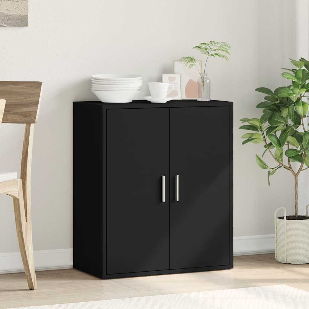 Buffet noir 79x38x80 cm bois d'ingénierie - XIOS