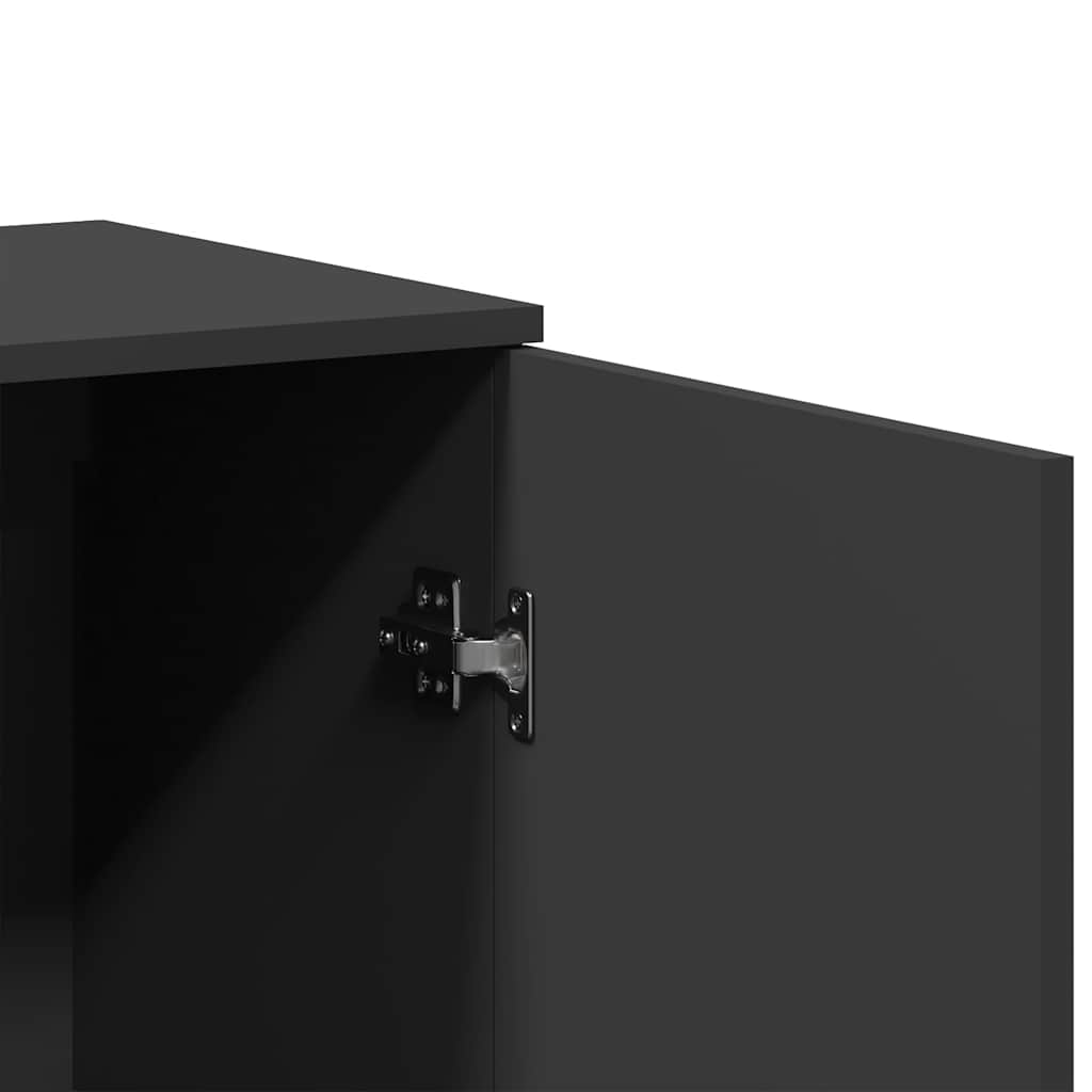 Buffet noir 79x38x80 cm bois d'ingénierie - XIOS