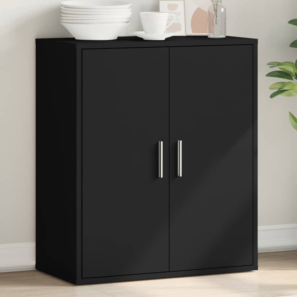 Buffet noir 79x38x80 cm bois d'ingénierie - XIOS