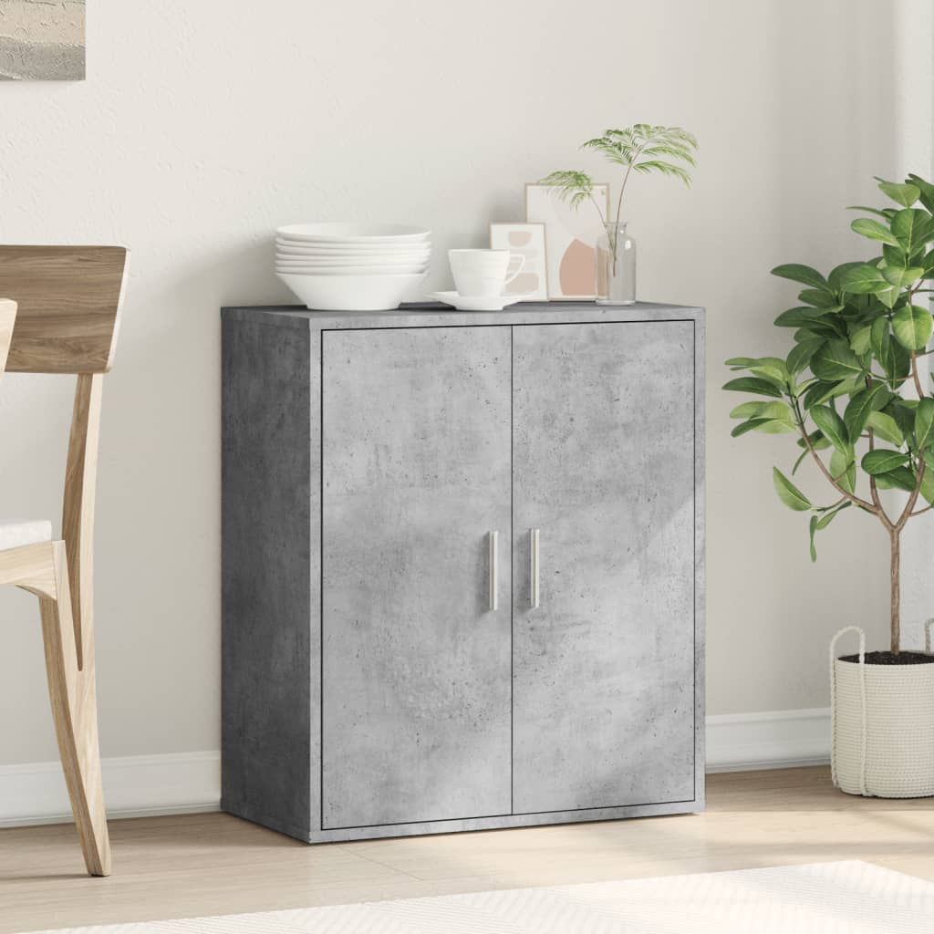 Buffet gris béton 79x38x80 cm bois d'ingénierie - XIOS