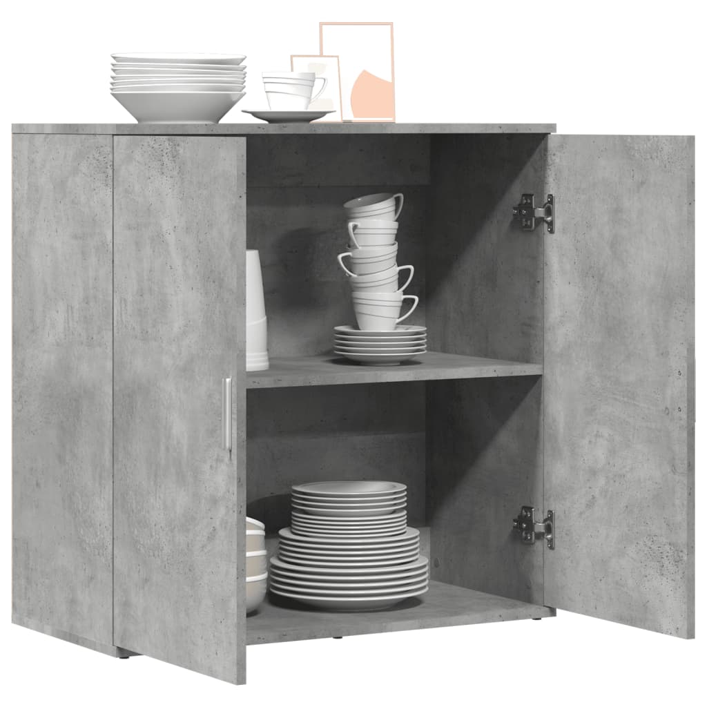 Buffet gris béton 79x38x80 cm bois d'ingénierie - XIOS