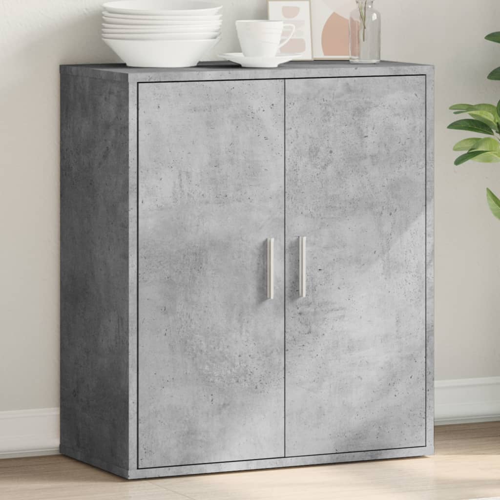 Buffet gris béton 79x38x80 cm bois d'ingénierie - XIOS