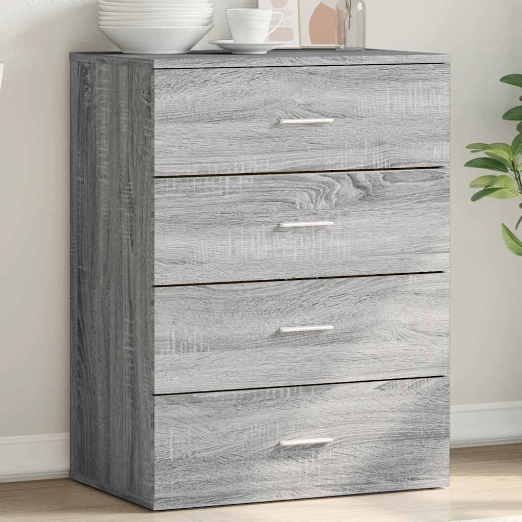 Buffet sonoma gris 60x39x80 cm bois d'ingénierie - XIOS