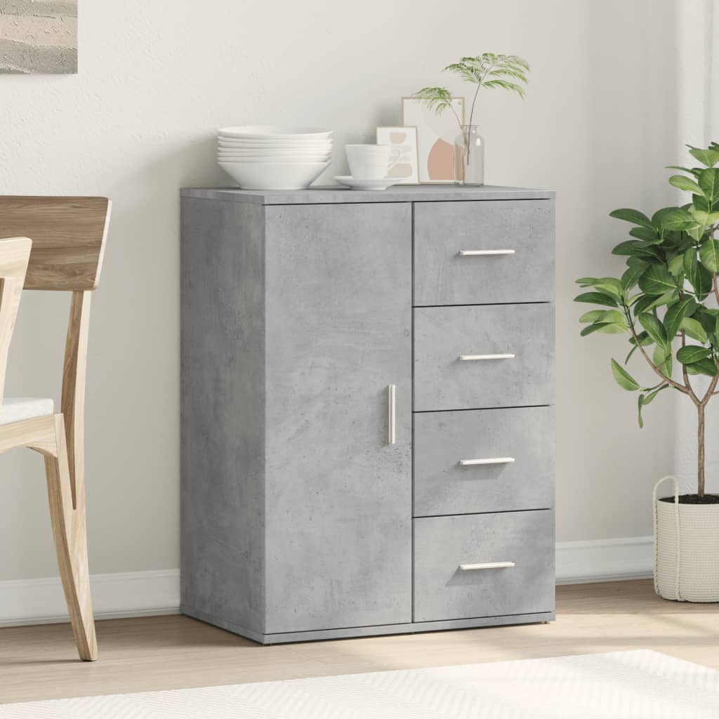 Buffet gris béton 59x39x80 cm bois d'ingénierie - XIOS