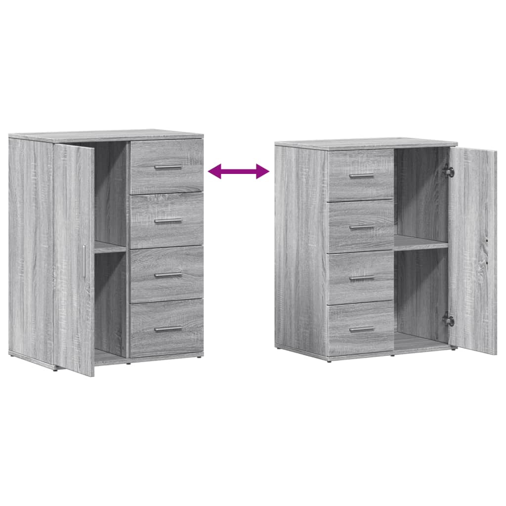 Buffet sonoma gris 59x39x80 cm bois d'ingénierie - XIOS