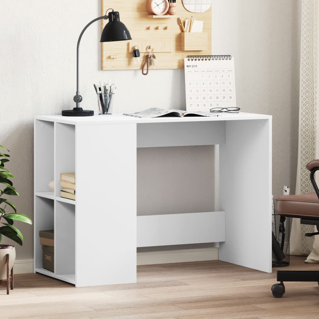 Bureau blanc 102x50x75 cm bois d'ingénierie Bureaux vidaXL