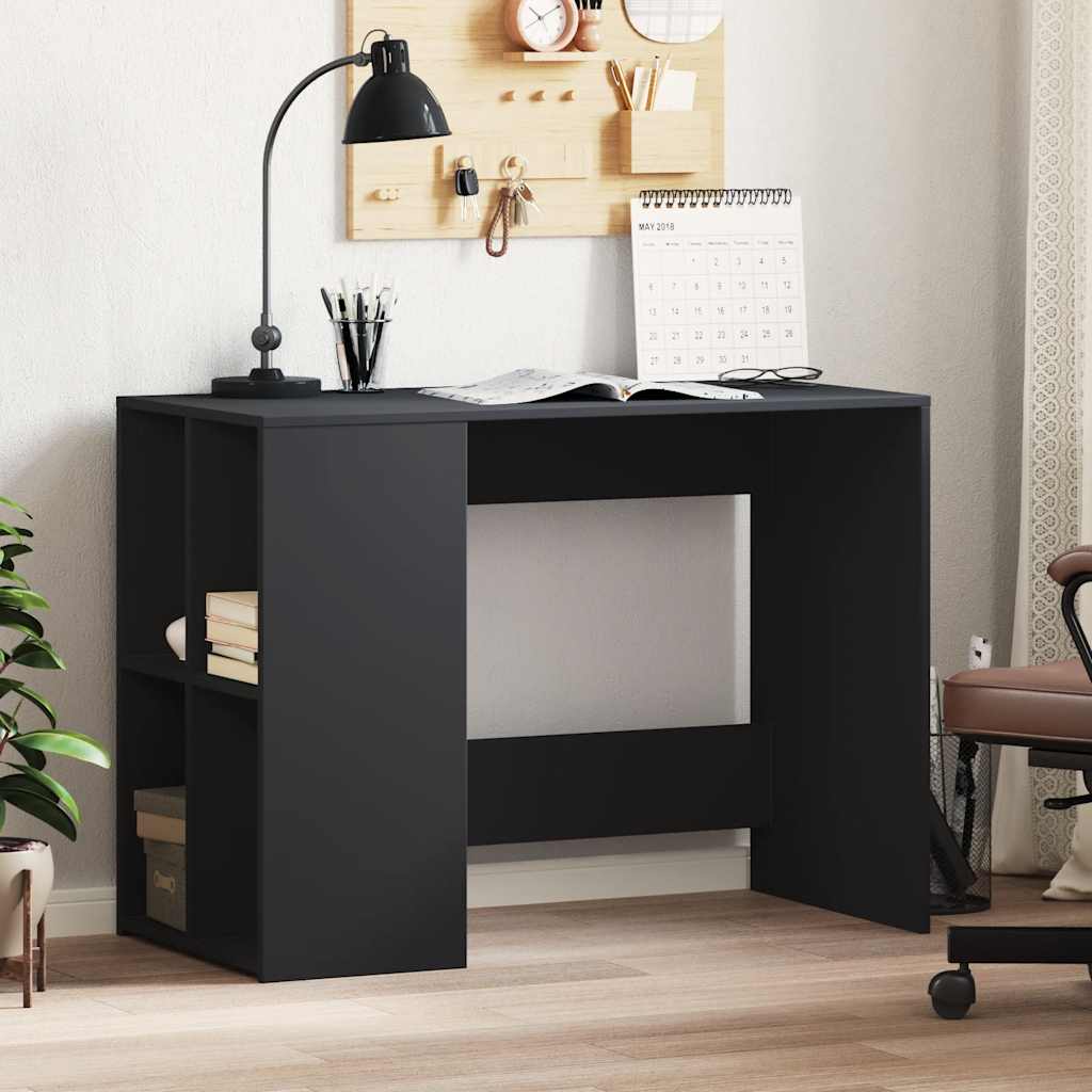 Bureau noir 102x50x75 cm bois d'ingénierie Bureaux vidaXL