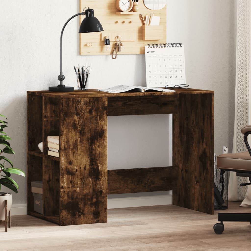 Bureau chêne fumé 102x50x75 cm bois d'ingénierie Bureaux vidaXL