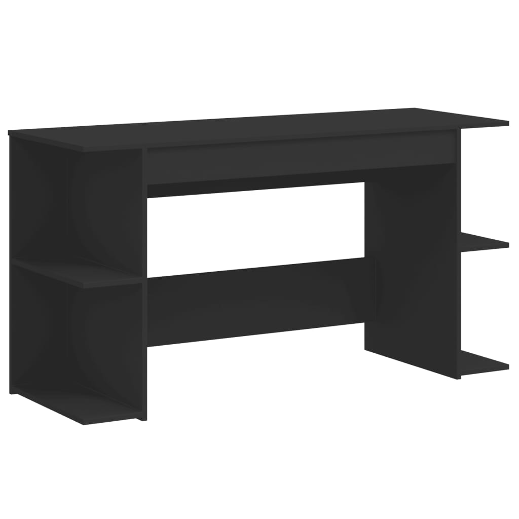 Bureau noir 140x50x75 cm bois d'ingénierie Bureaux vidaXL   