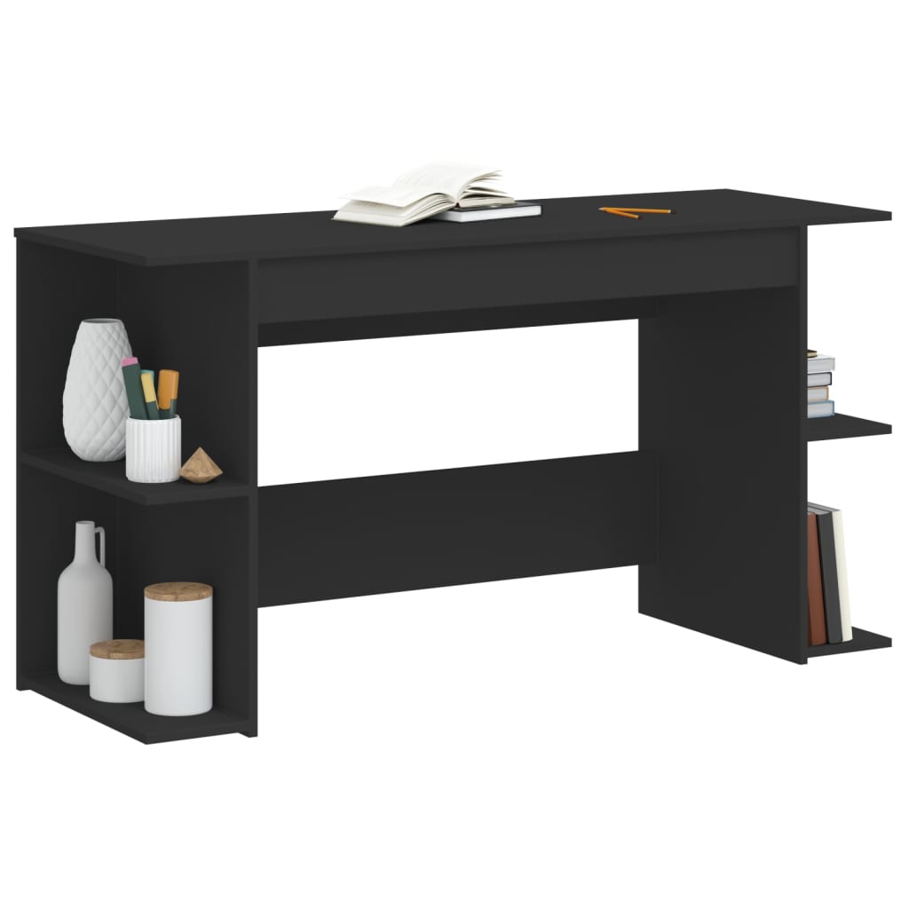 Bureau noir 140x50x75 cm bois d'ingénierie Bureaux vidaXL   