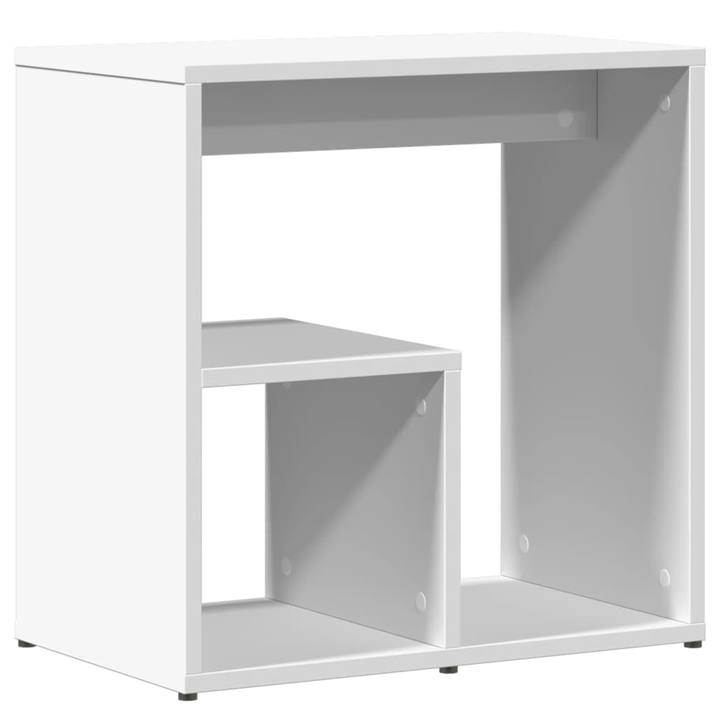 Table d'appoint blanc 50x30x50 cm bois d’ingénierie - XIOS