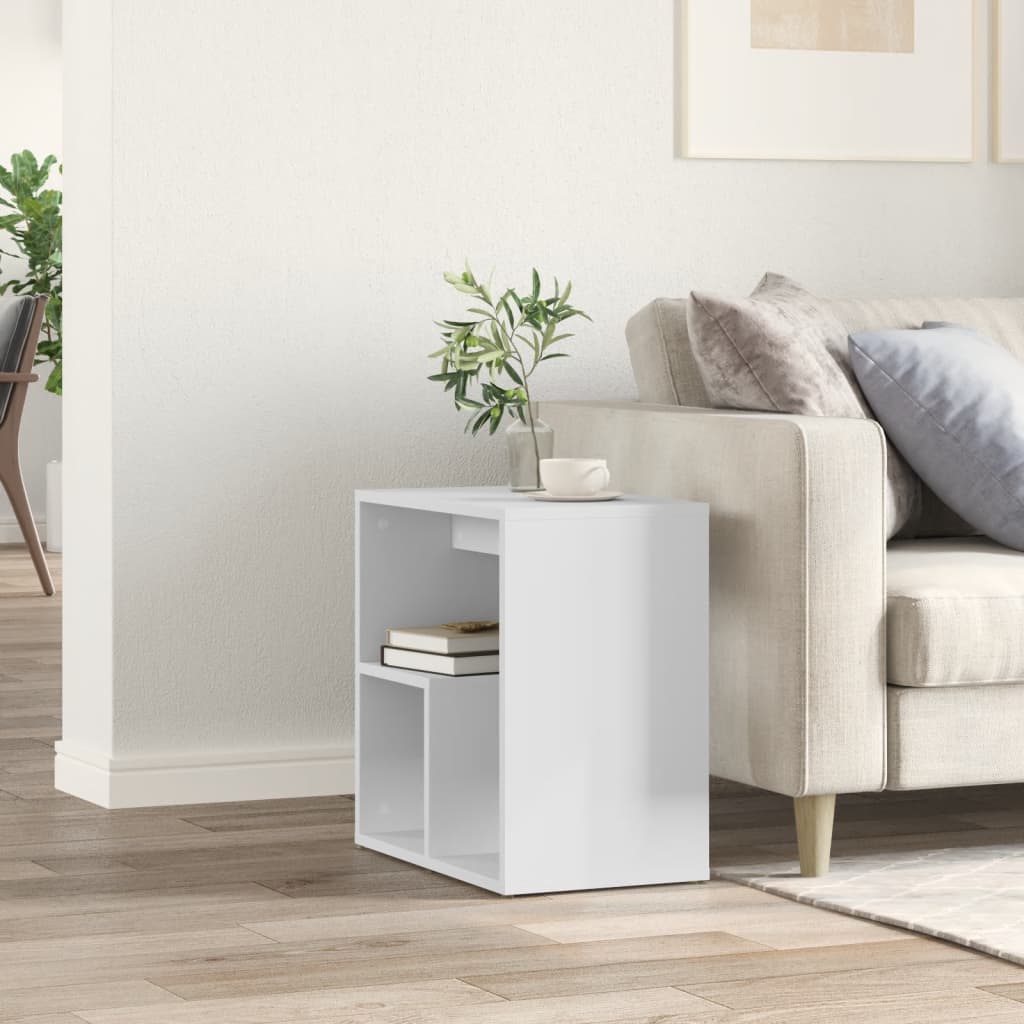 Table d'appoint blanc 50x30x50 cm bois d’ingénierie - XIOS