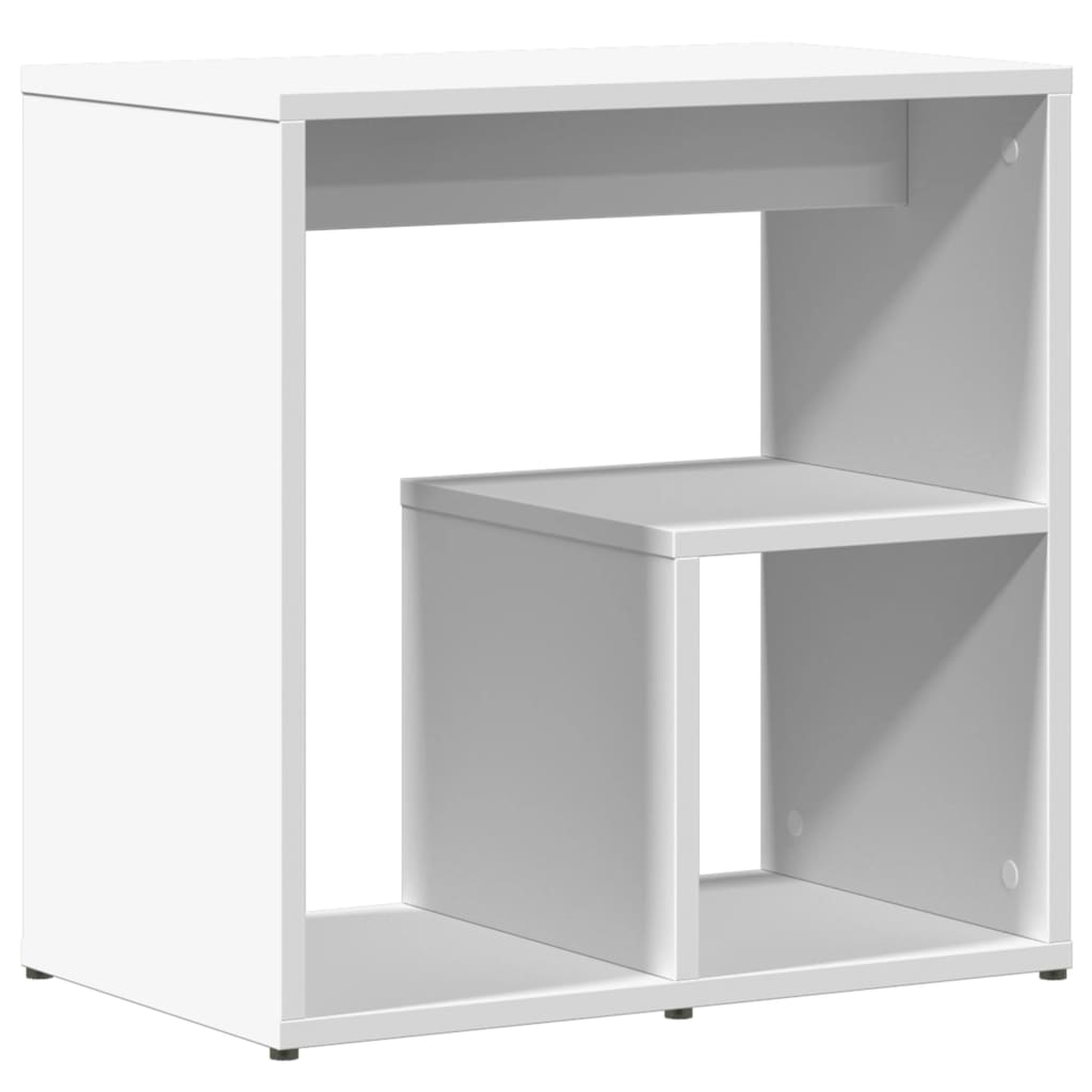 Table d'appoint blanc 50x30x50 cm bois d’ingénierie - XIOS